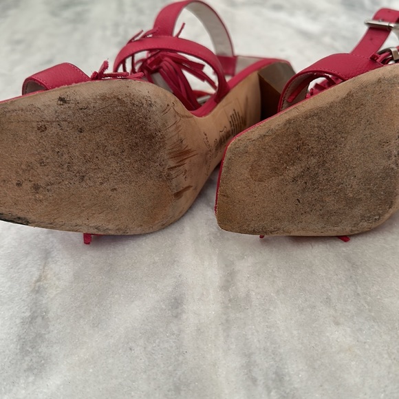 KENNETH COLE Heeled Fringed Sandals size 8.5 - Picture 2 of 4
